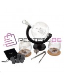 К-т гарафа глобус 2 чаши и кубчета за уиски